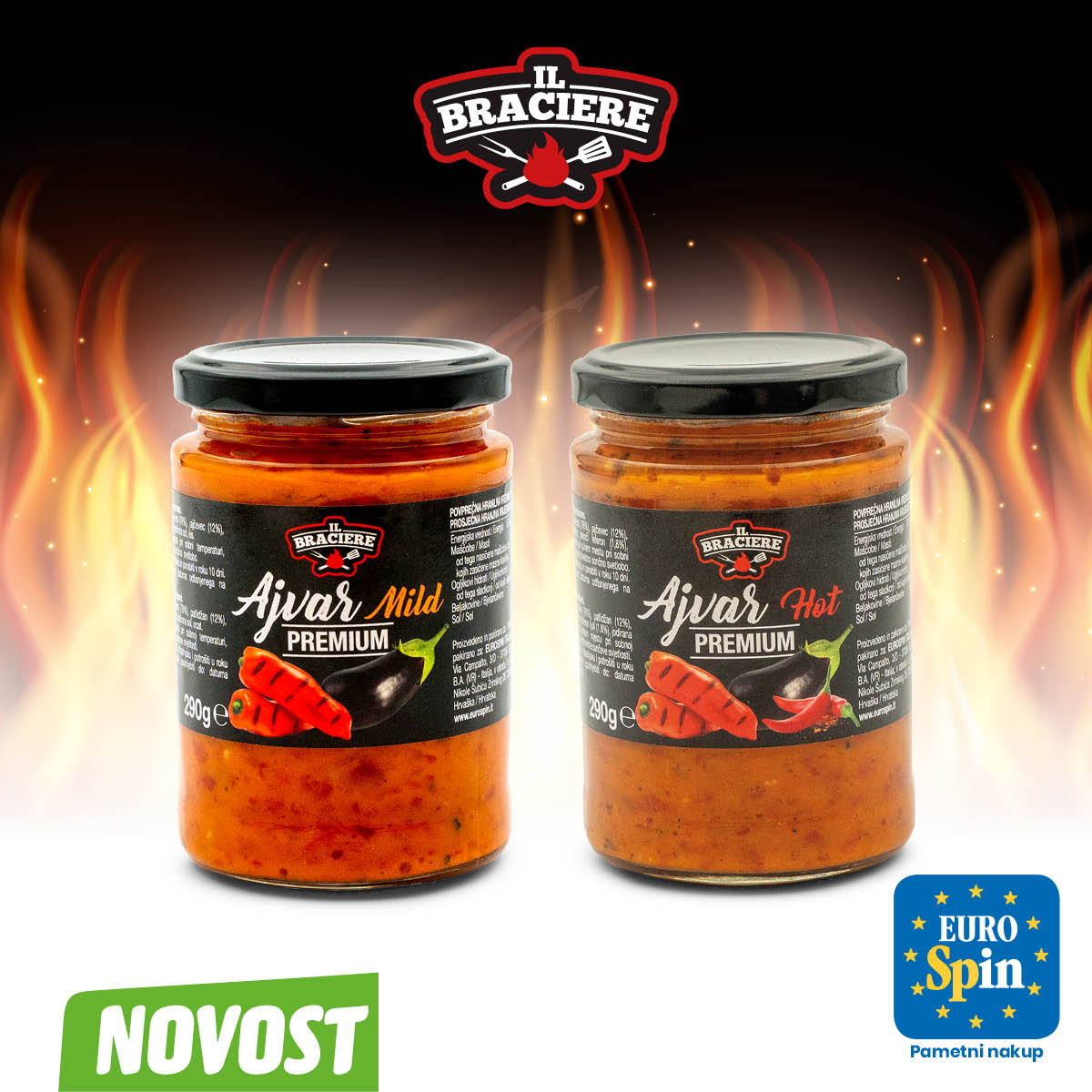 Ajvar premium, blagi ali pekoči, IL BRACIERE