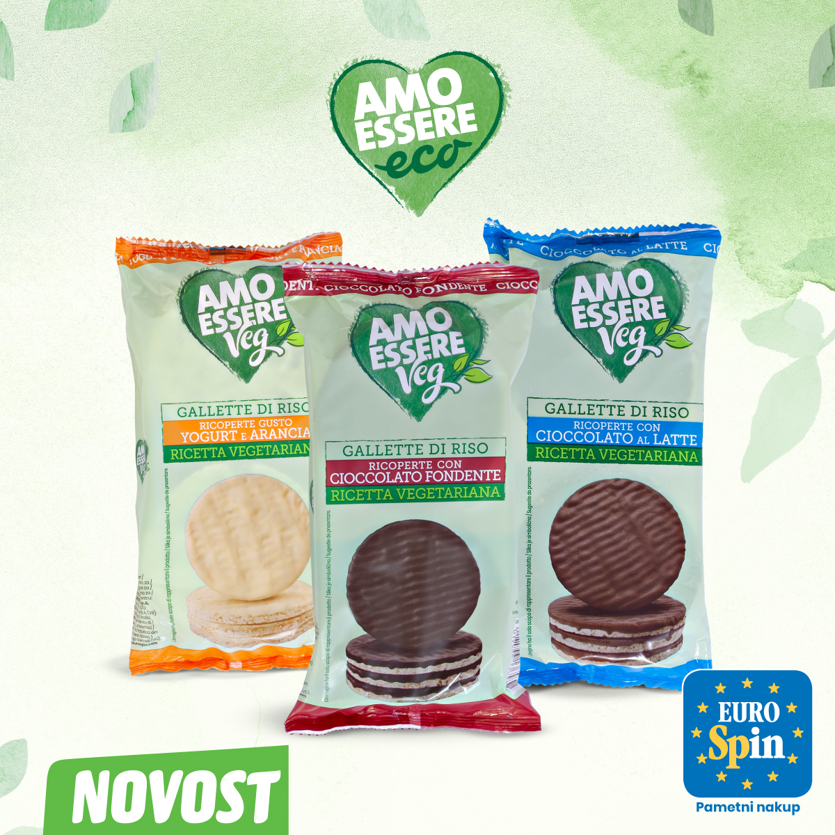 Riževi vaflji obliti s čokolado ali jogurtom, AMO ESSERE VEG