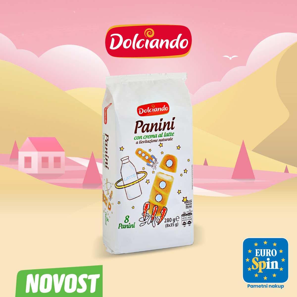 Kruhki z mlečno kremo, DOLCIANDO