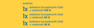 Nagradni sklad nagradne igre Čistimo z Eurospinom
