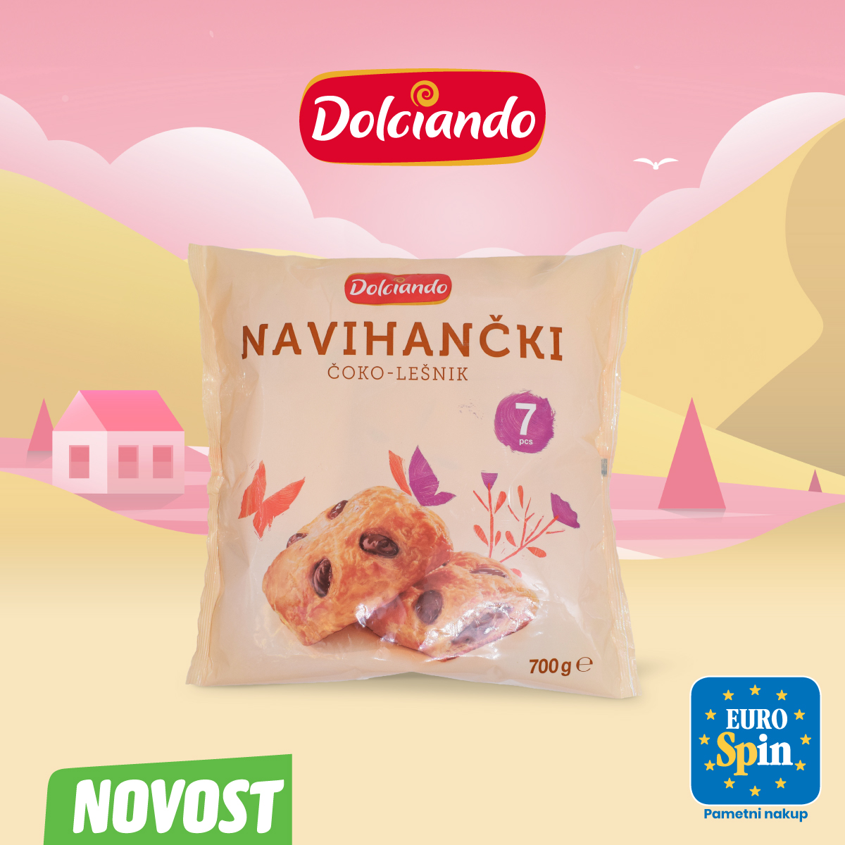 Navihančki s čokoladnim nadevom, DOLCIANDO