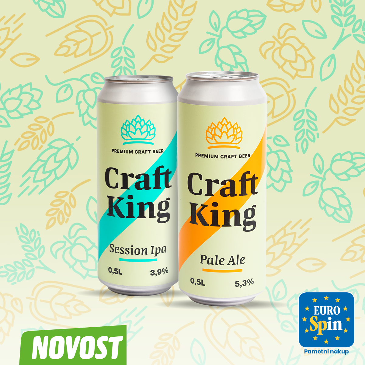 PIVO CRAFT KING, SESSION IPA IN PALE ALE