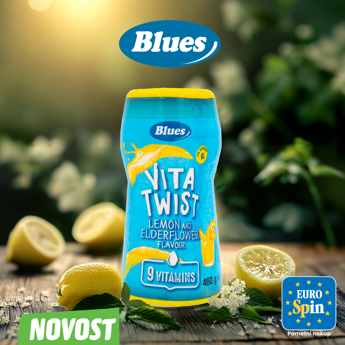 Pripravek za vitaminski napitek, limona in bezeg, BLUES